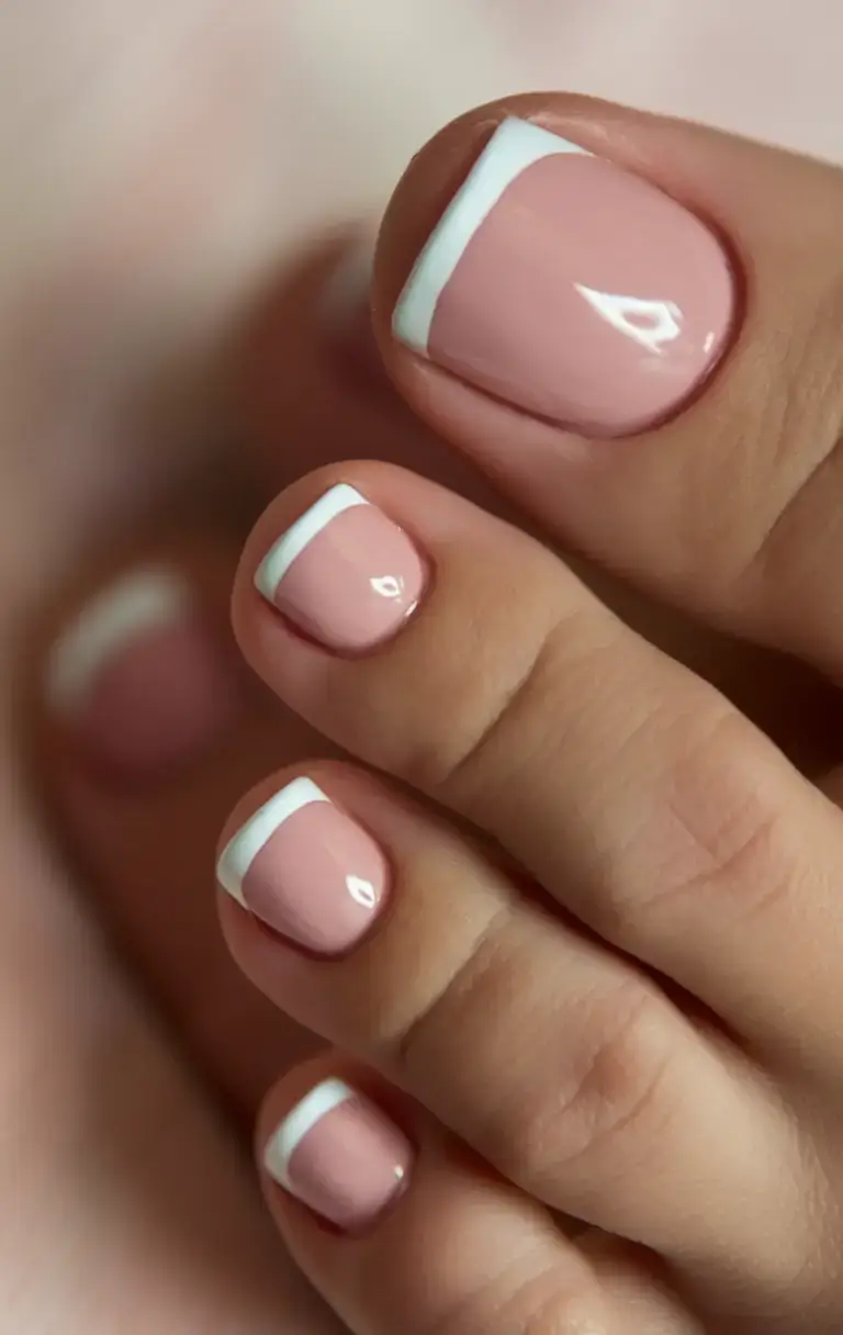 cute july toe nails for summer 2025 Modern French: The Minimalist’s Classic