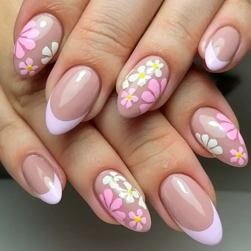 cute summer nail inspo for 2025 Pastel Garden Party