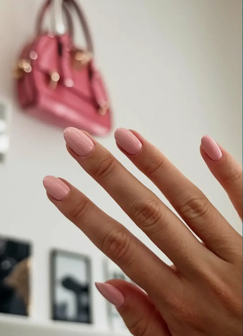 cute summer nail inspo for 2025 Soft Barbiecore Simplicity