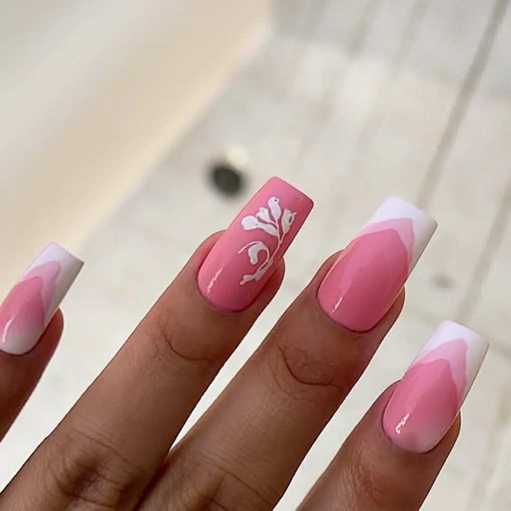 cute summer nail inspo for 2025 Pink Abstract Elegance
