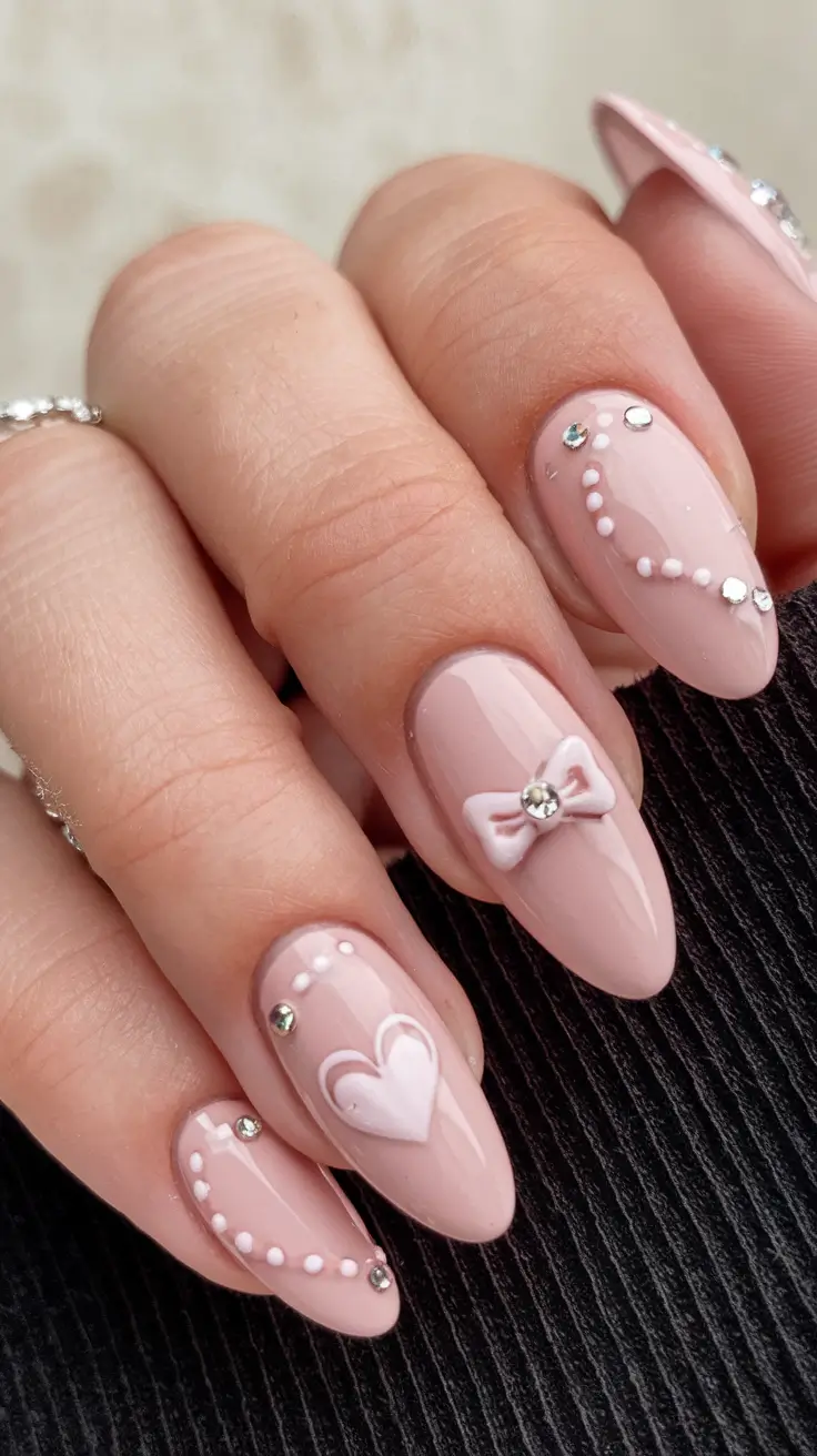 cute summer nail inspo for 2025 Soft Pink 3D Romance