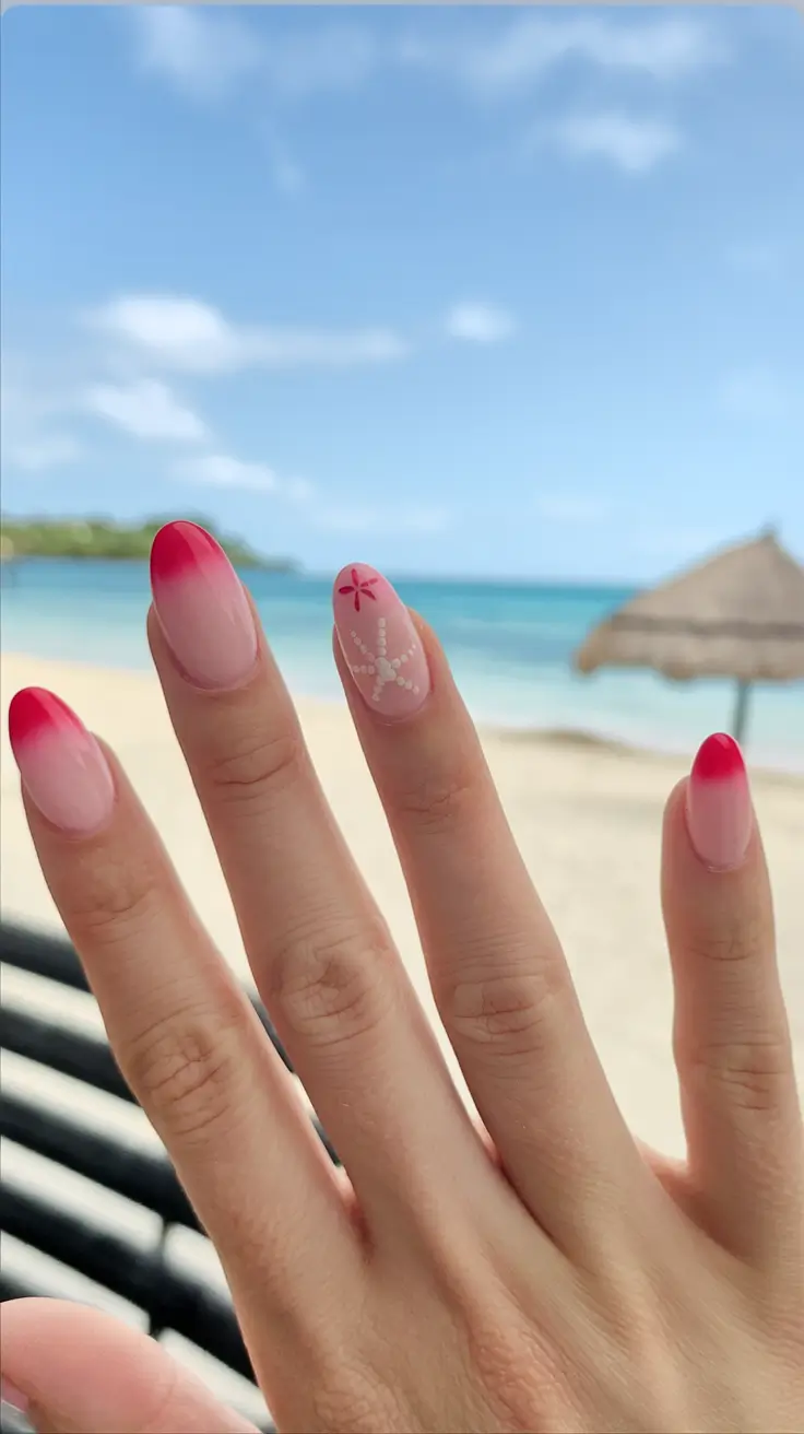 cute summer nails youll love in 2025 seashell-dreams-beachy-ombre