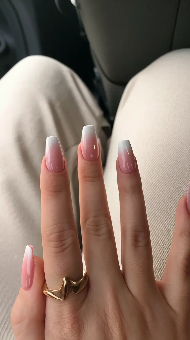 cute summer nails youll love in 2025 classic-baby-boomer-ombre