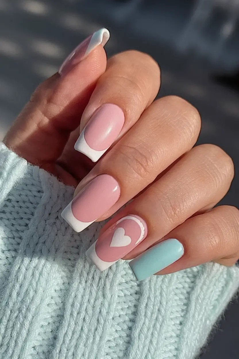 cute summer nails youll love in 2025 modern-french-summer-twist