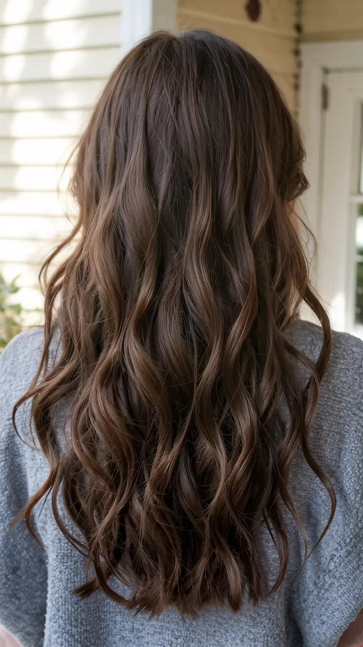 dark brown fall hair colors ideas 2025 Layered Milk Chocolate Softness