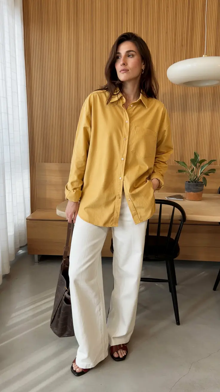 early fall outfits ideas 2025+Harvest Gold and Clean Lines