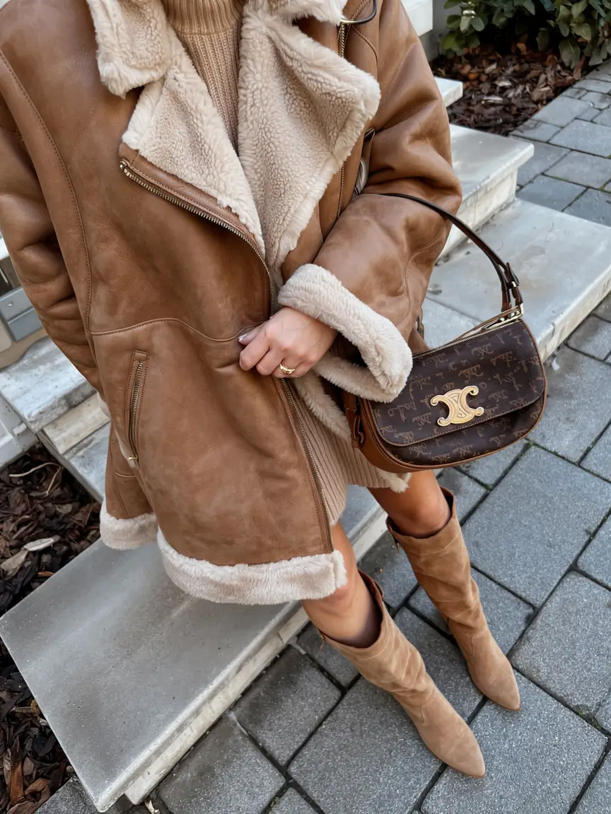 early fall outfits ideas 2025+The Luxe Teddy Layer