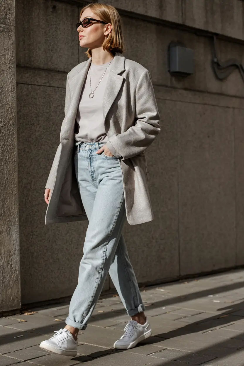 early fall outfits ideas 2025+Power Blazer, Soft Edges