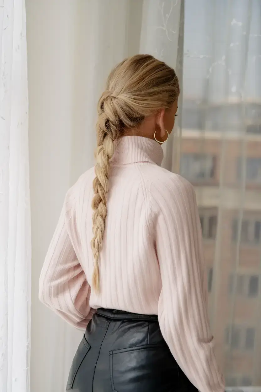 easy and cute july hairstyles for 2025 Loose Low Braid with Casual Texture
