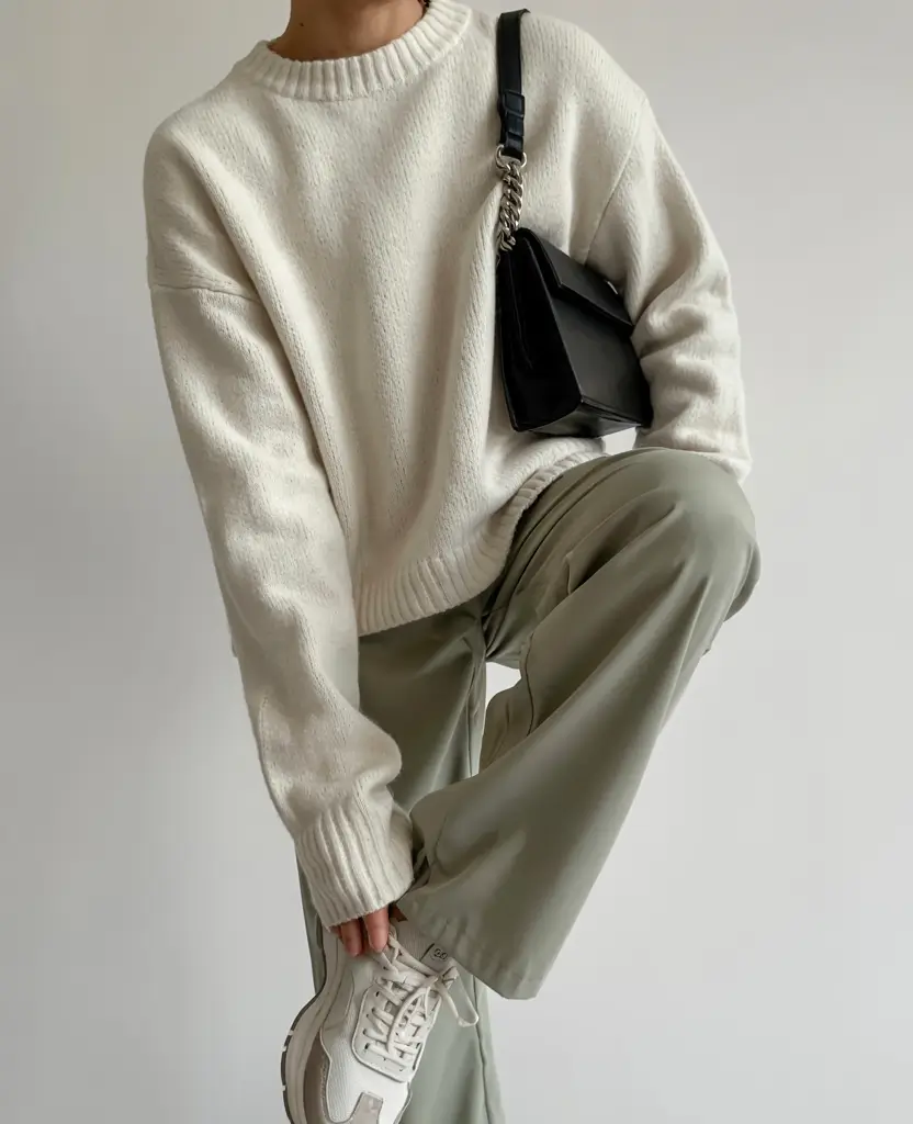 everyday fall outfits ideas 2025+Chalky Neutrals With a City Edge