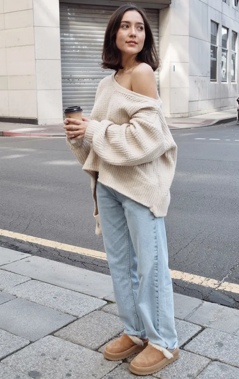 everyday fall outfits ideas 2025+Slouchy Sweater Days