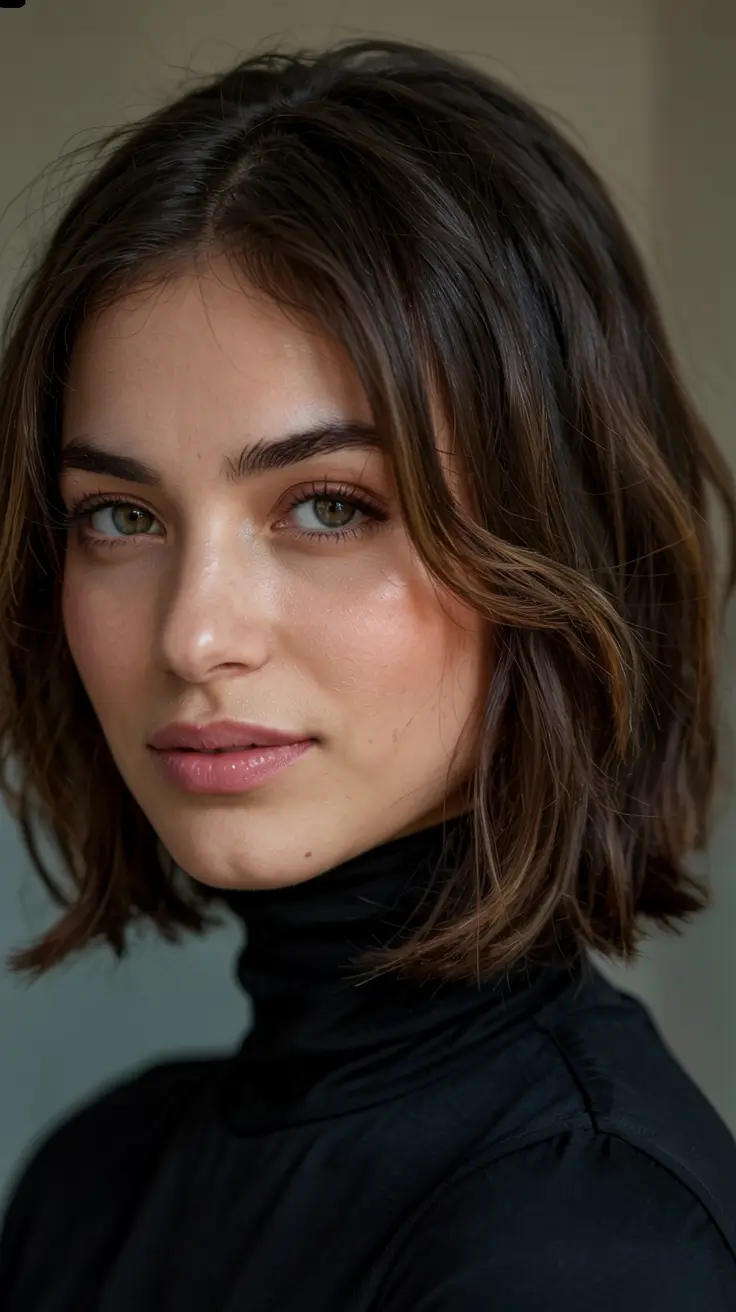 fall 2025 haircuts for women over 40+Compact French Bob with Tousled Texture