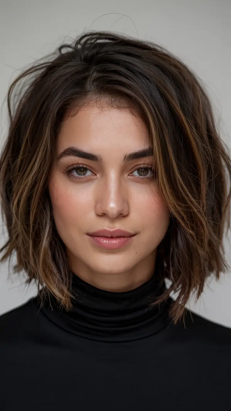 fall 2025 haircuts for women over 40+Undone Textured Bob with Volume Lift
