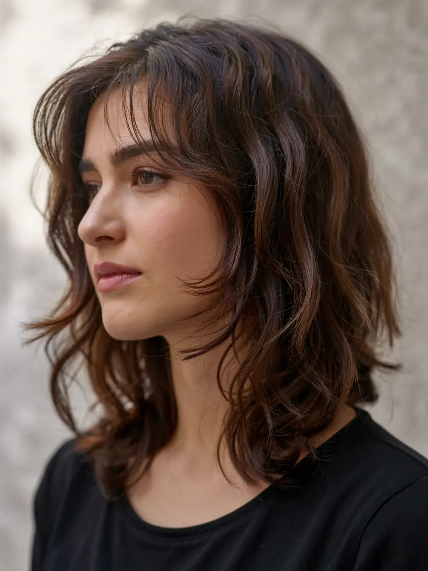 fall 2025 haircuts for women over 40+Romantic Layers with Light Fringe