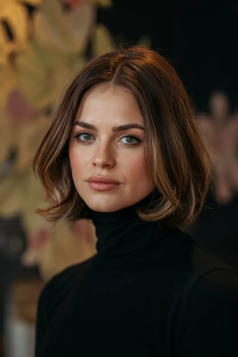 fall 2025 haircuts for women over 40 Polished Power Bob with Side Part