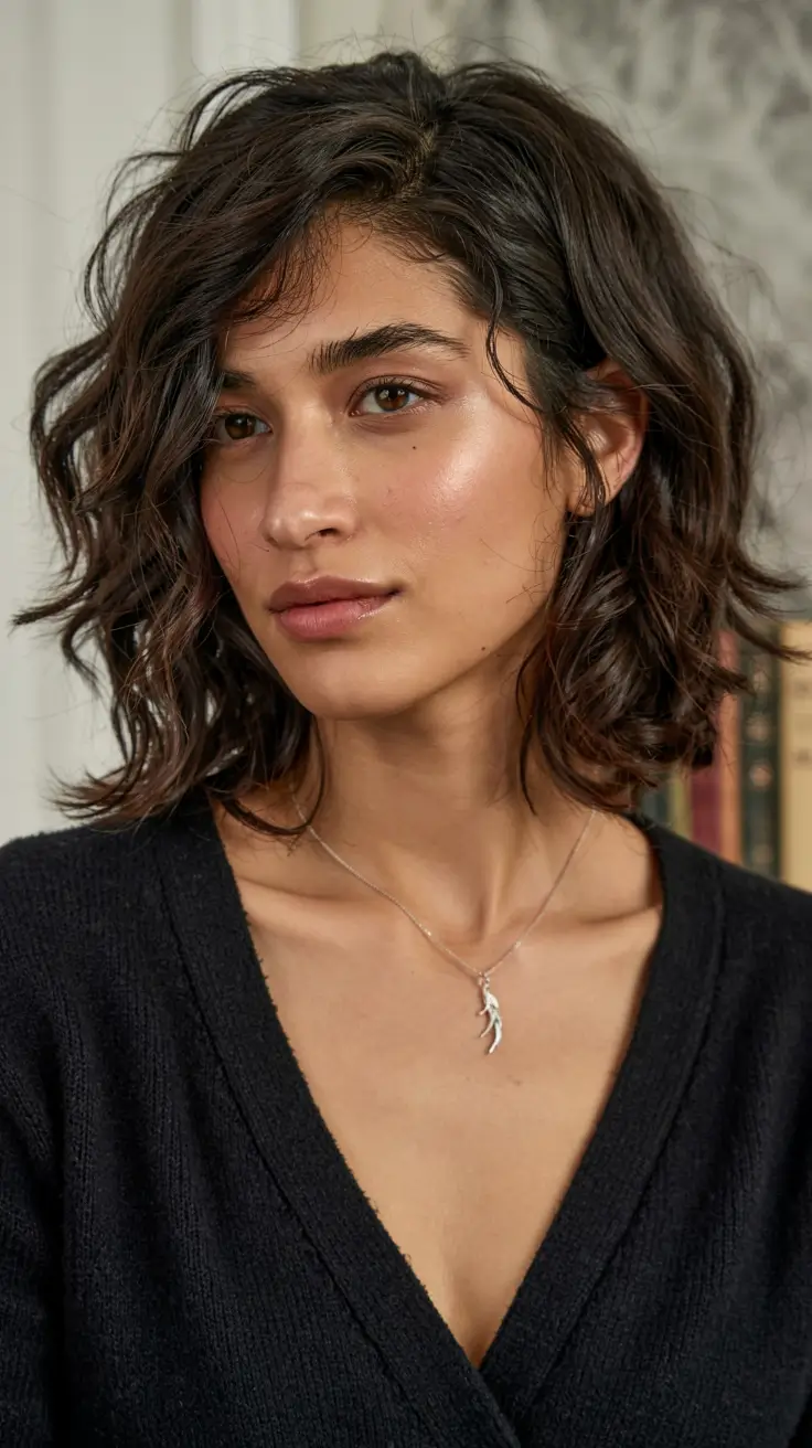 fall 2025 haircuts for women over 40+Curly S-Cut Bob with Soft Shaping