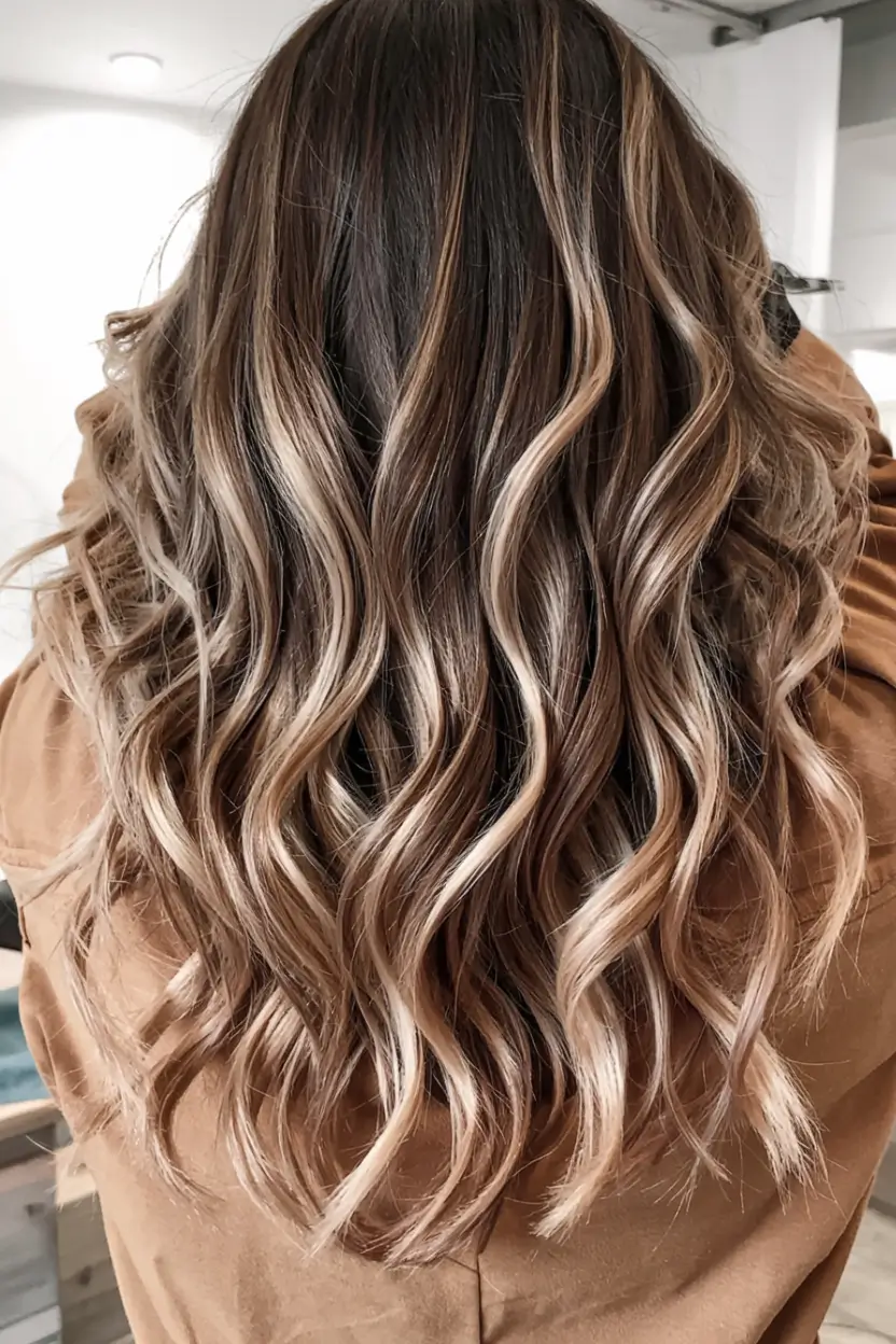 fall brunette hair color ideas 2025 Glossy Cinnamon Melt for Sweater Weather