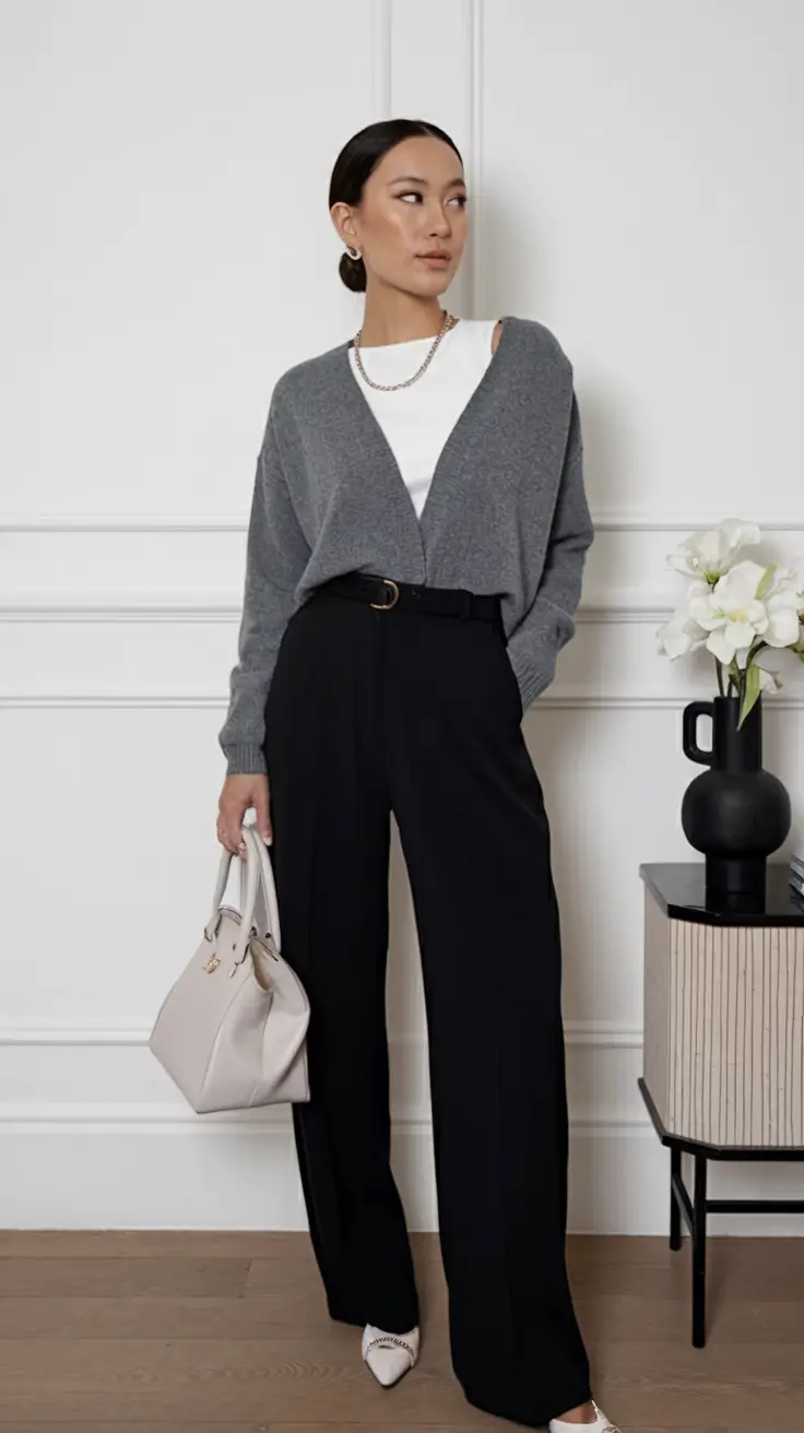 fall business casual outfits Modern Elegance with a Soft Edge