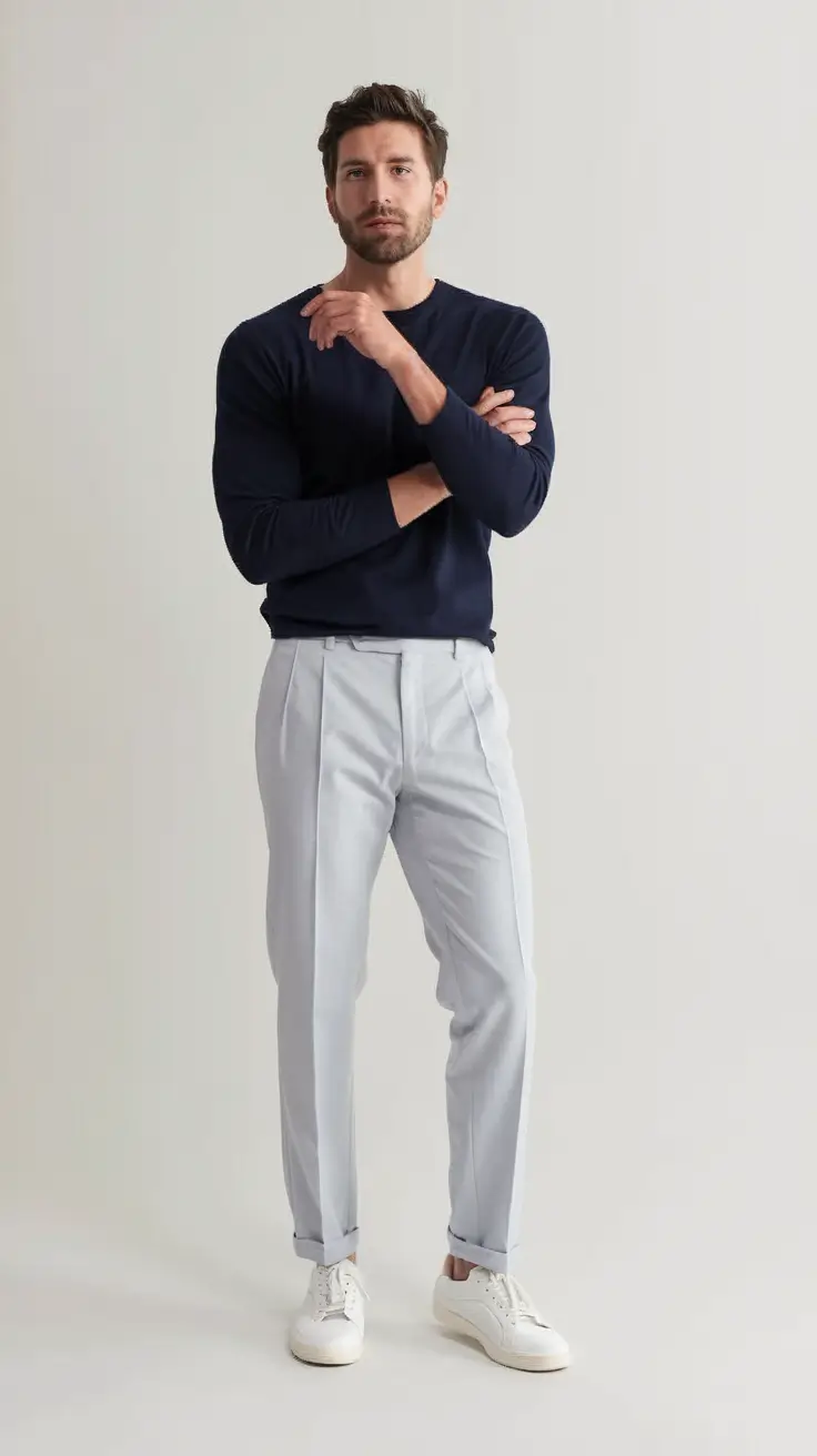 fall business casual outfits for men 2025+Soft Contrast and a Clean Palette