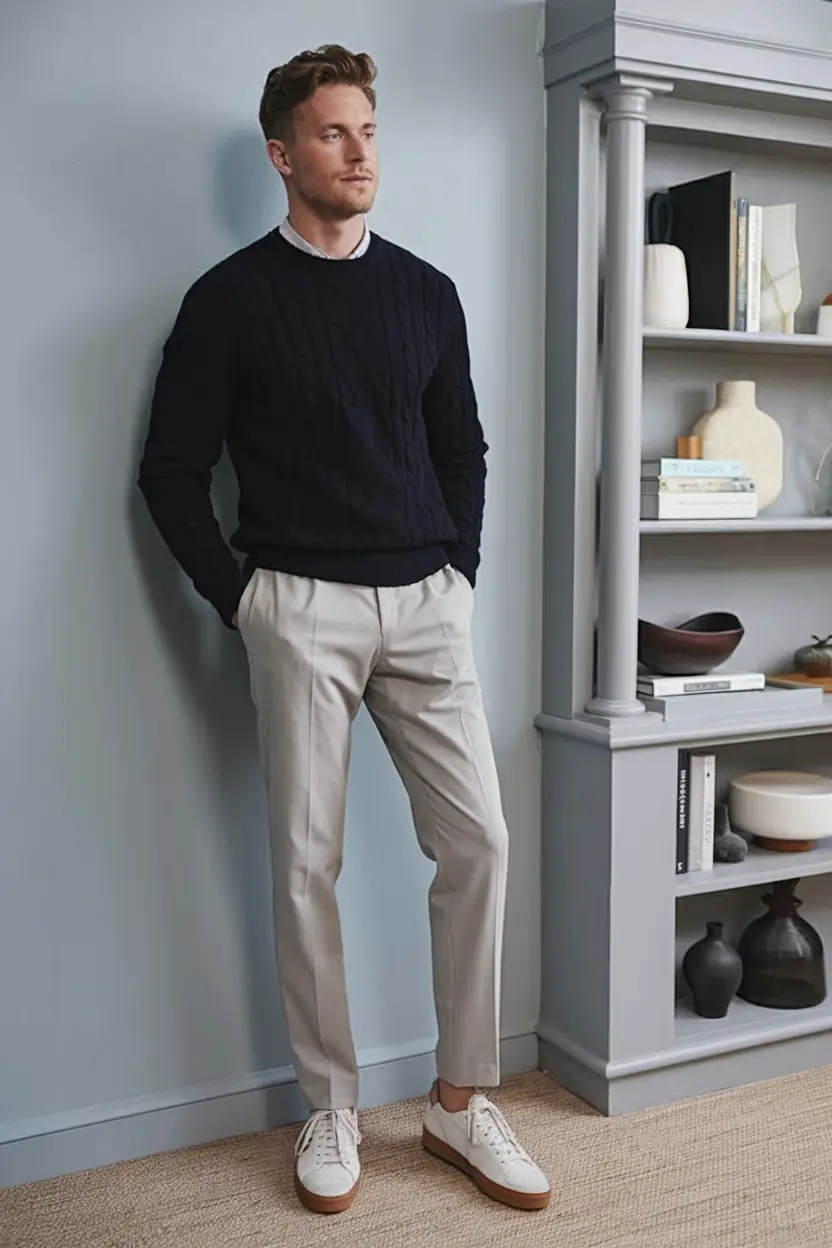 fall business casual outfits for men 2025+Cozy Texture With Ivy League Energy
