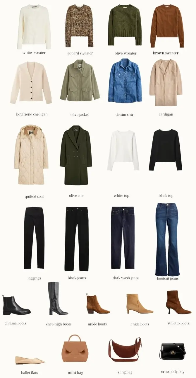 fall capsule wardrobe ideas 2025 Soft Utility and Fall's Earthy Balance