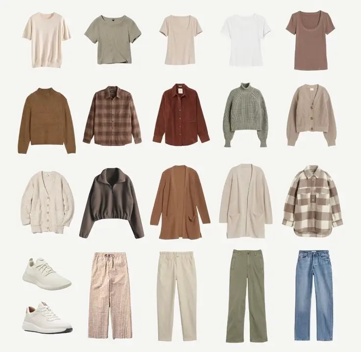 fall capsule wardrobe ideas 2025 Muted Minimalism with Texture and Depth