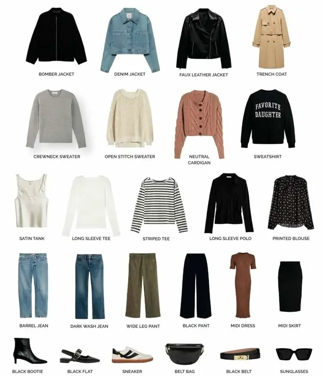fall capsule wardrobe ideas 2025 Structured Casual Meets Everyday Luxe