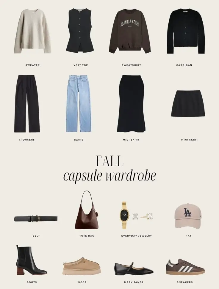 fall capsule wardrobe ideas 2025 Streamlined Staples with Elevated Weekend Energy