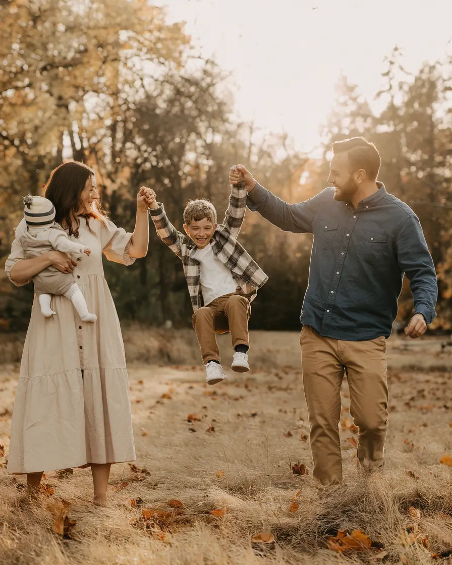 fall family pictures outfits ideas 2025-Neutral Bliss with a Soft Boho Twist