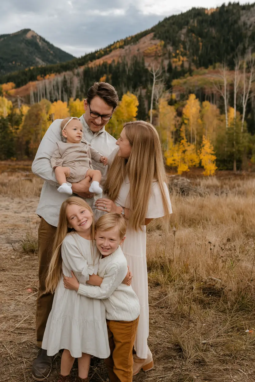 fall family pictures outfits ideas 2025-Creamy Whites in the Mountains