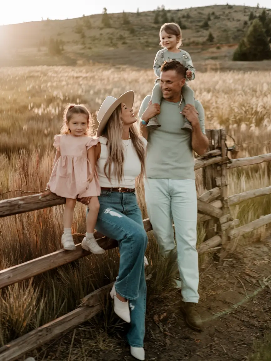 fall family pictures outfits ideas 2025-Laid-Back Americana with a Western Kick