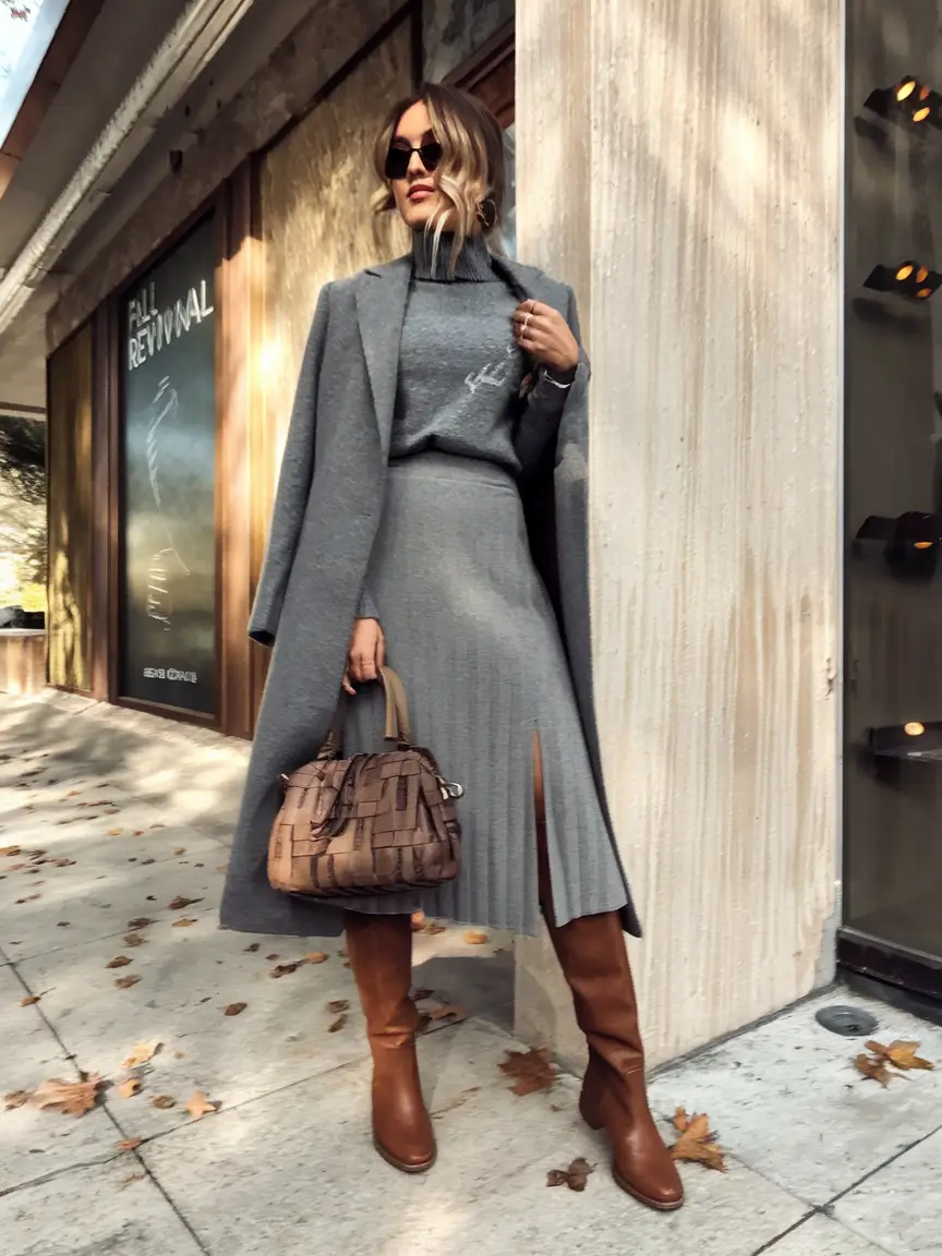 fall fashion inspo for women 2025 Soft Grayscale with a Hint of Warmth