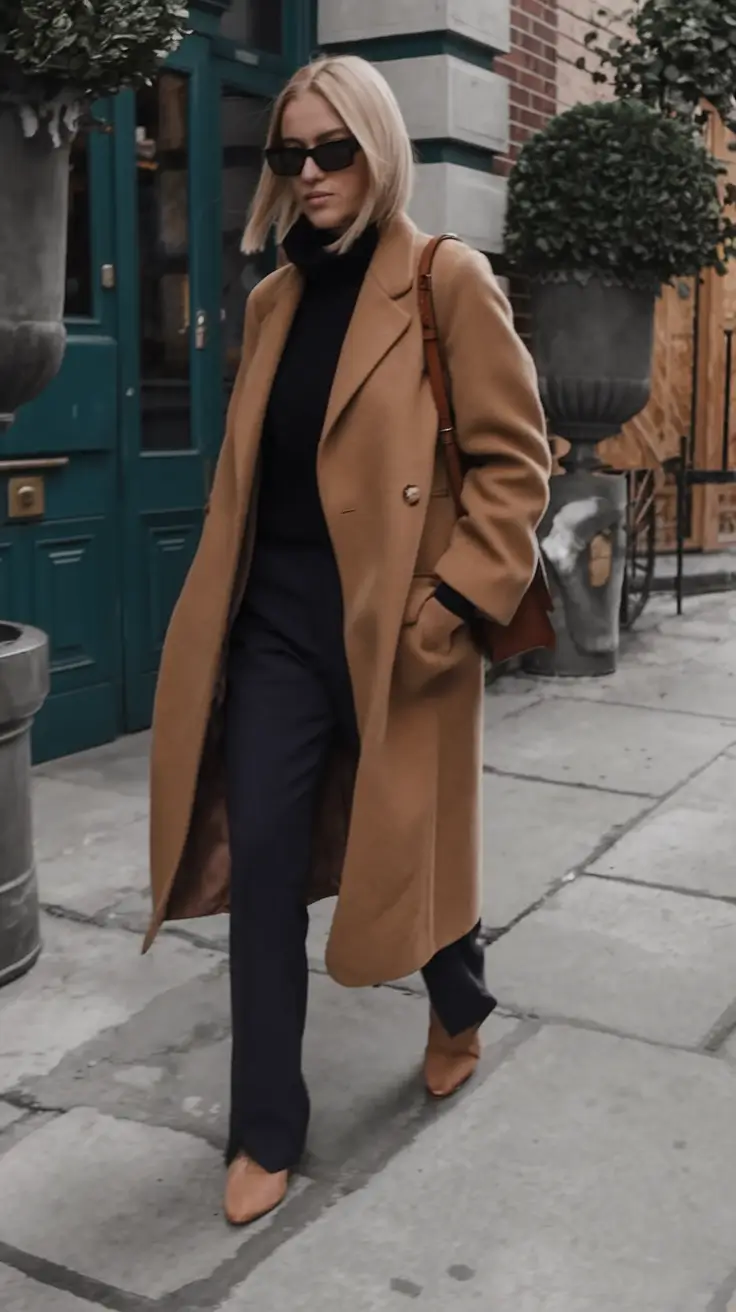 fall fashion inspo for women 2025 Timeless in Camel and Navy