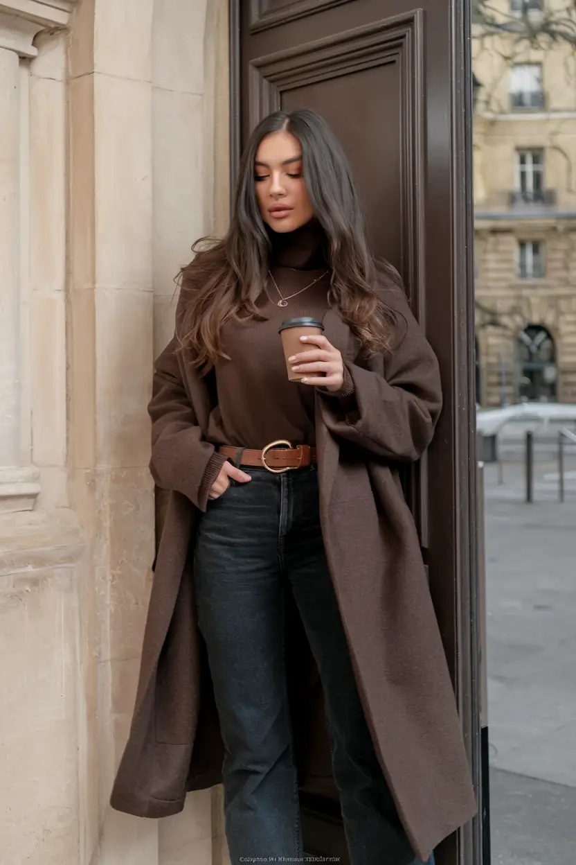 fall fashion inspo for women 2025 All About Cocoa: Monochrome Done Right