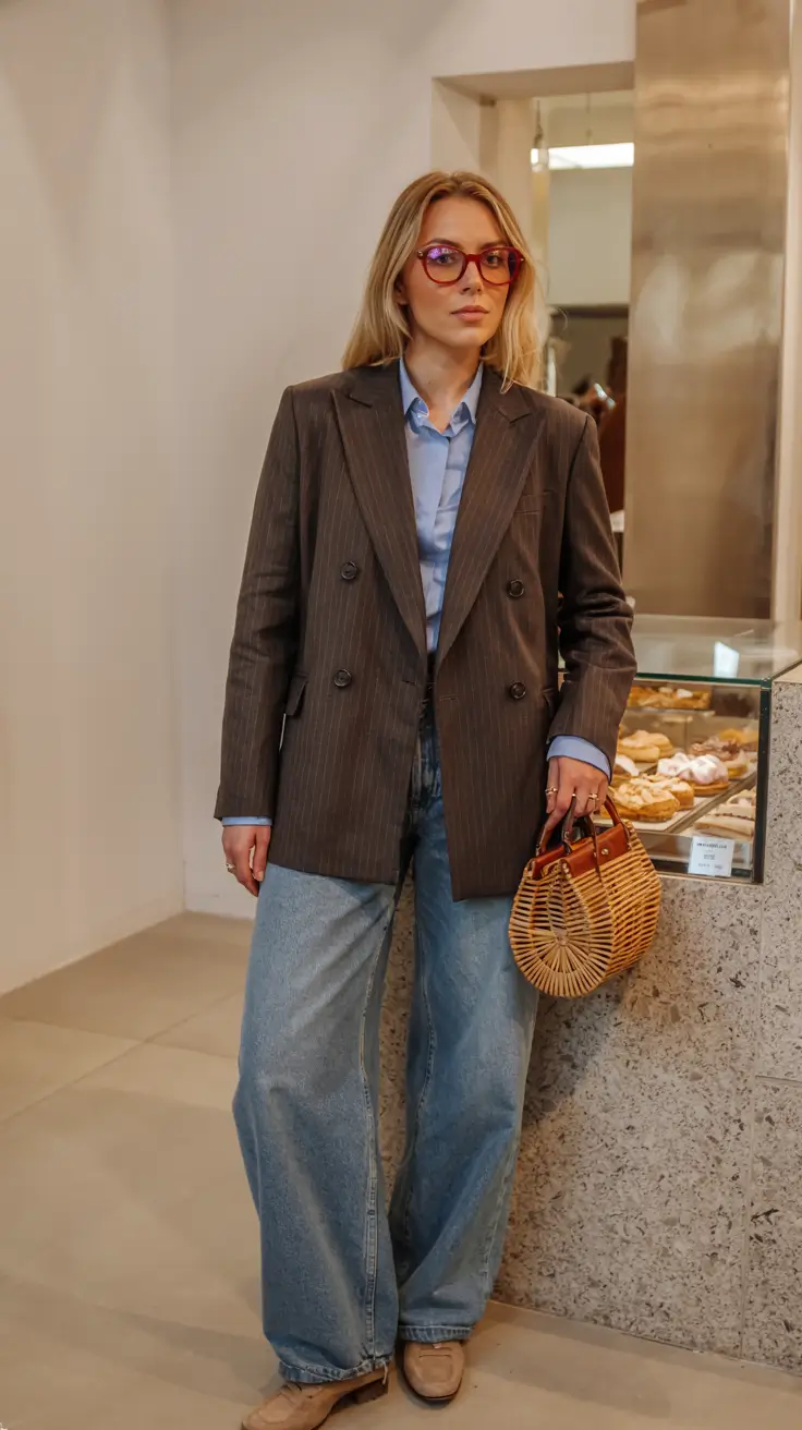 fall fashion outfits ideas 2025+Blazer Mood With a Twist of Retro