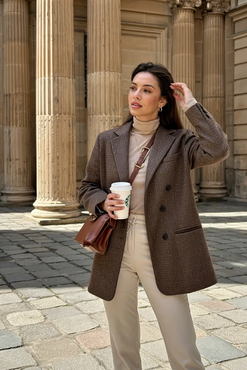 fall fashion outfits ideas 2025+Café Core, But Elevated