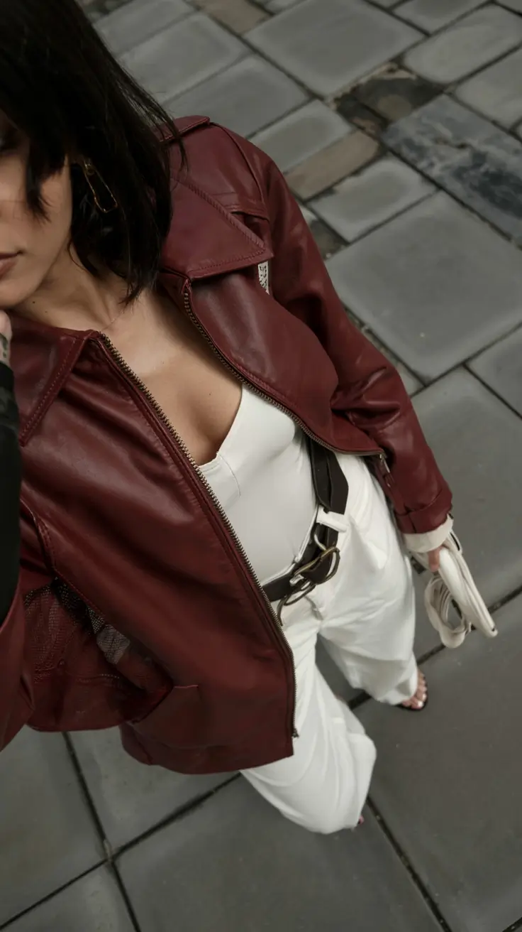 fall fashion outfits ideas 2025+Bordeaux & Cream: The Unexpected Hero Duo