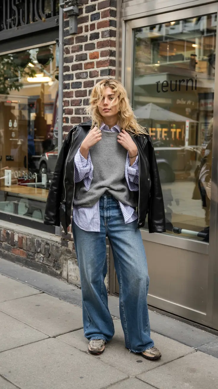 fall fashion outfits ideas 2025+Layered Cool for Chilly Afternoons