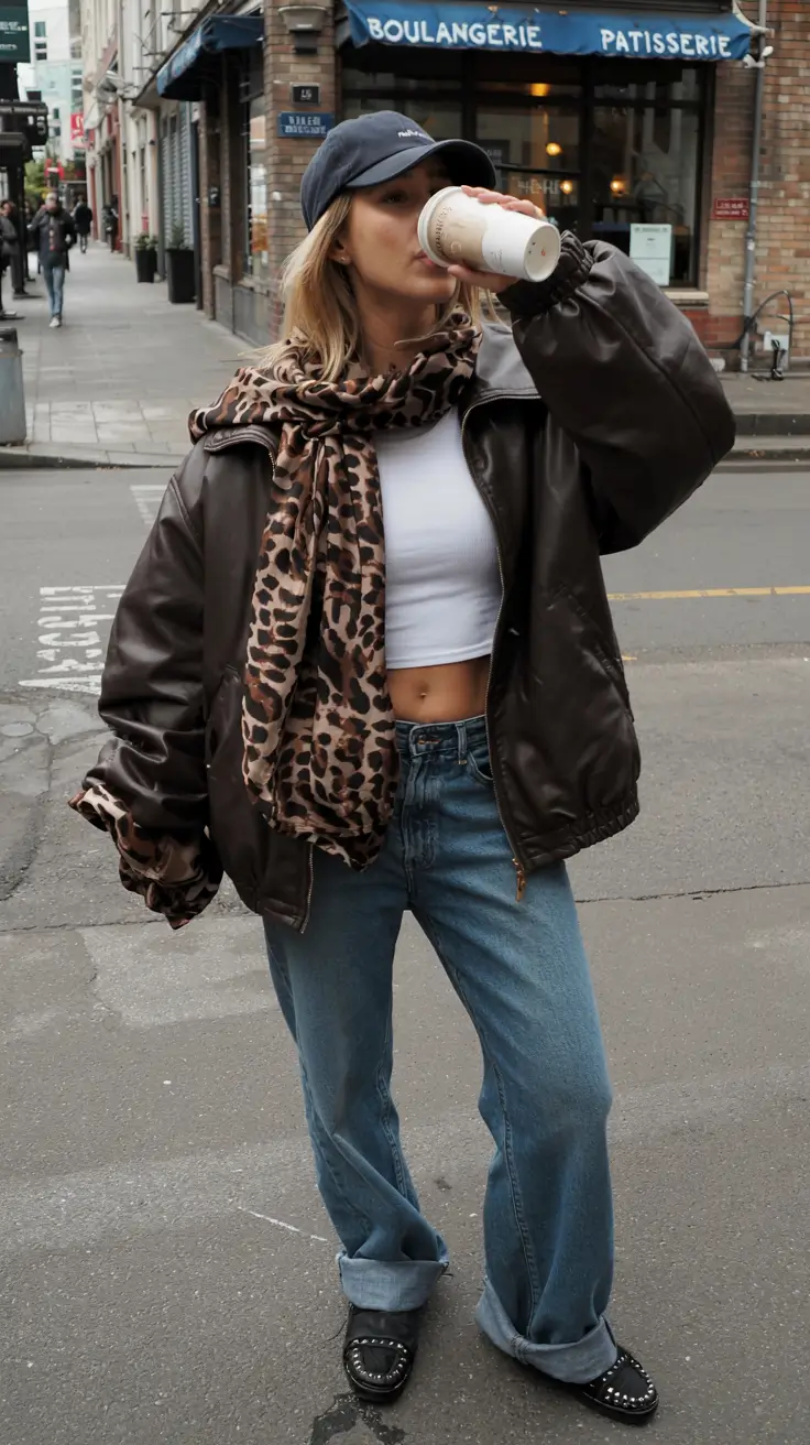 fall fashion trends for women 2025 Streetwise Layers Meet Leopard Whispers