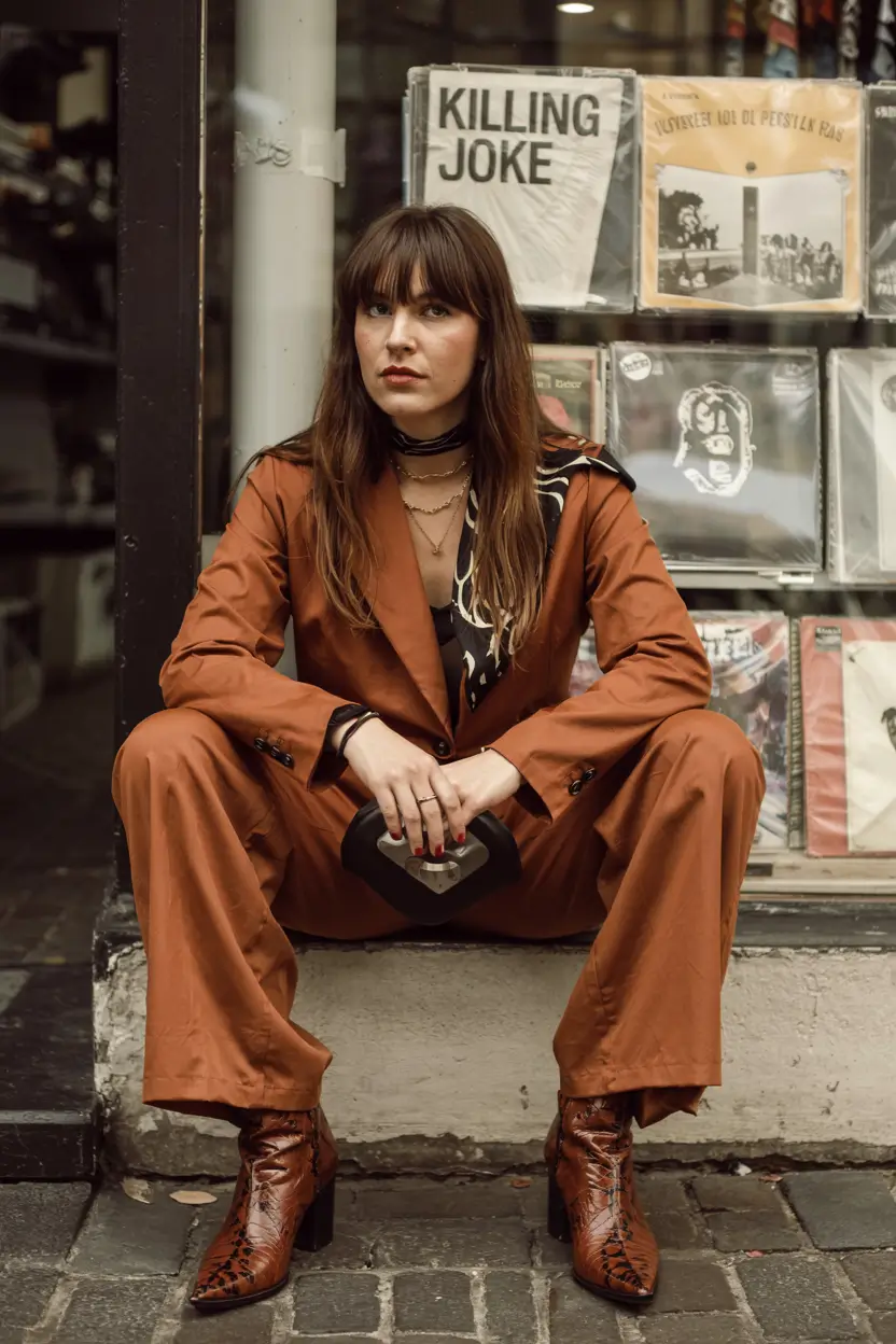 fall fashion trends for women 2025 Burnt Suits and Rock & Roll