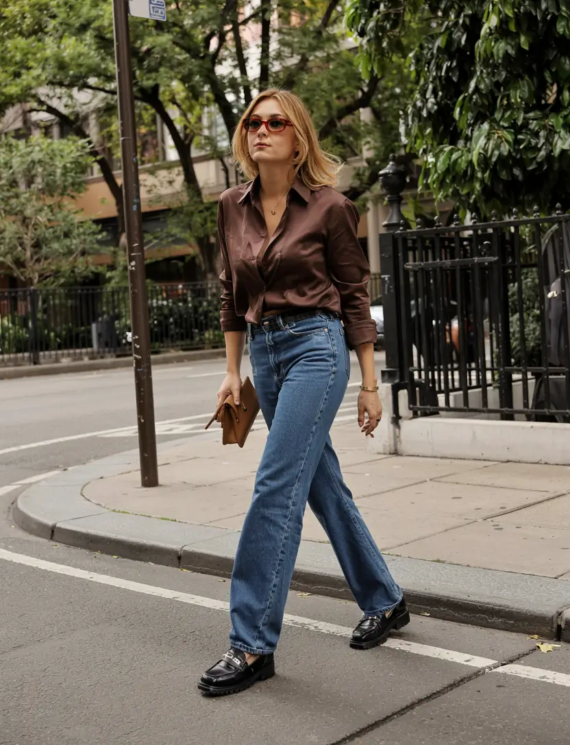 fall fashion trends for women 2025 Chocolate Shine & Classic Blues