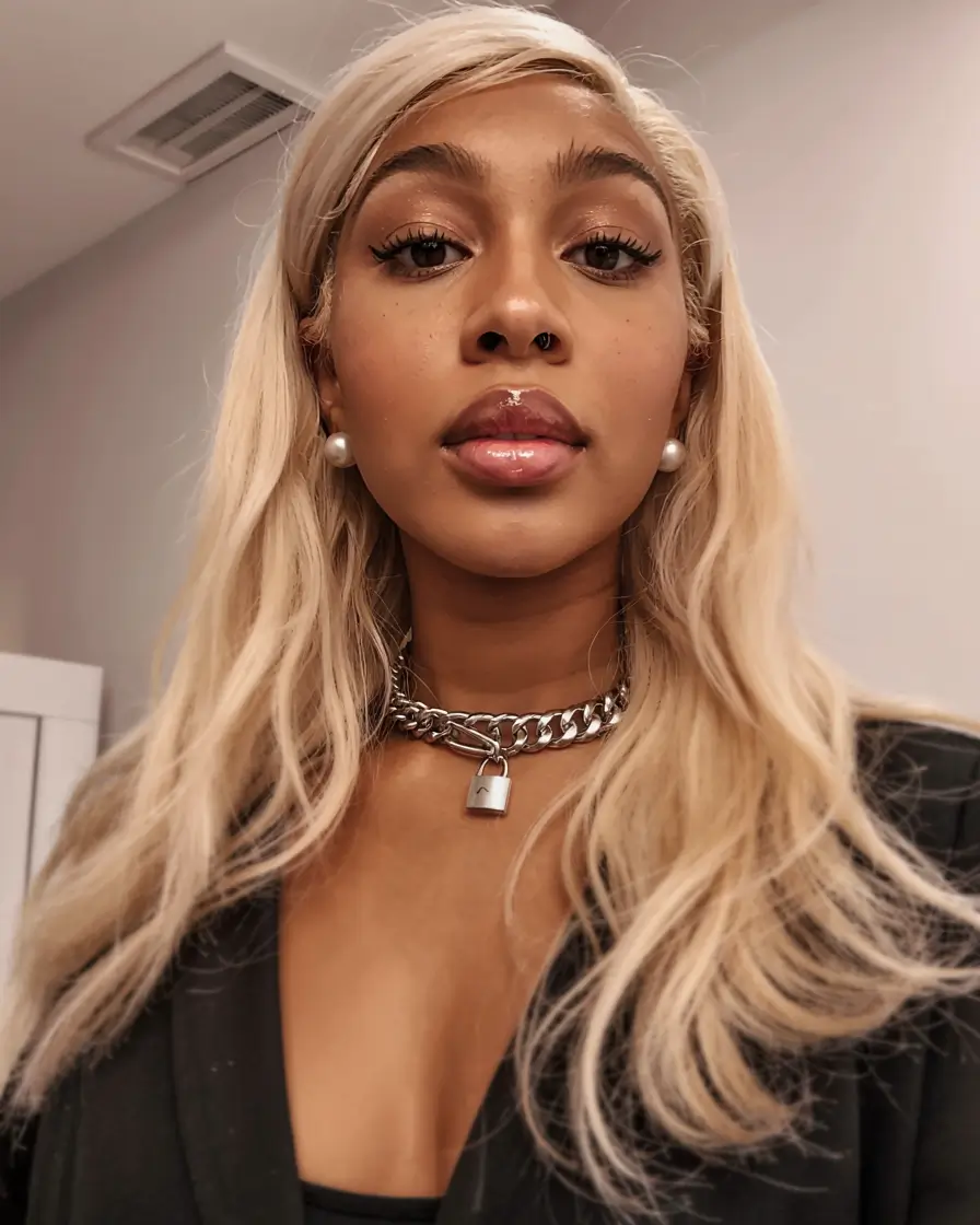 fall hair color for black women ideas 2025 Buttery Champagne Layers