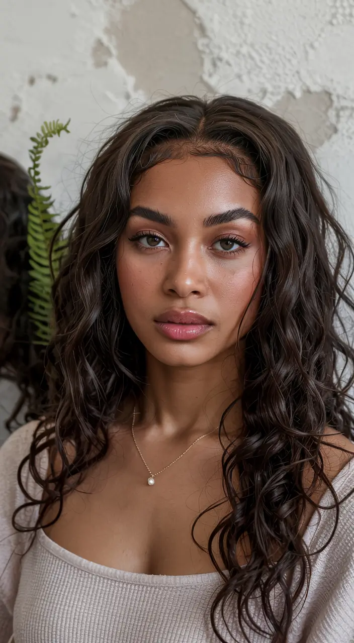fall hair color for black women ideas 2025 Dark Mocha Mermaid Waves