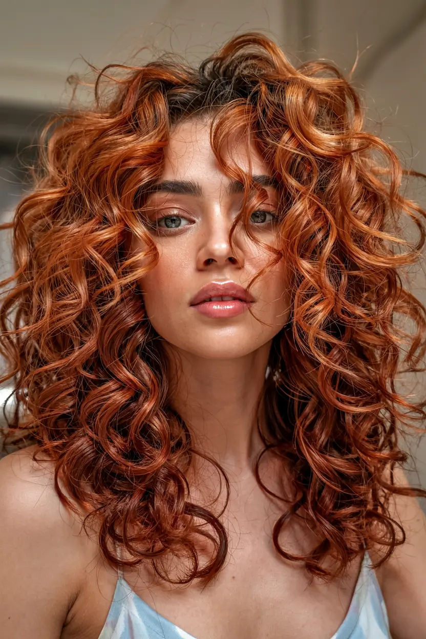fall hair color for black women ideas 2025 Sunset Spice Curls