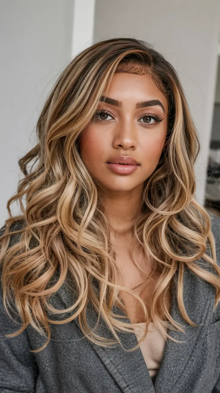 fall hair color for black women ideas 2025 Golden Mocha Luxe Curls