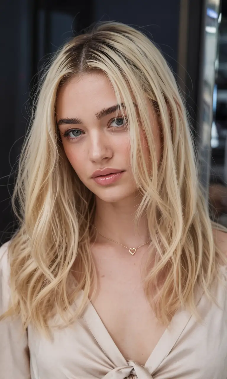 fall hair color for blondes ideas 2025+Buttermilk Blonde with Light Dimension