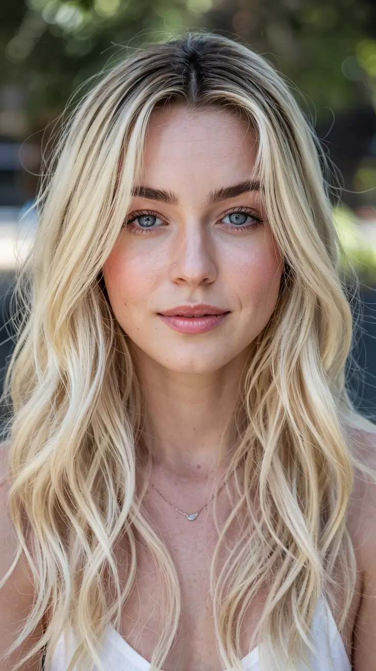 fall hair color for blondes ideas 2025+Face-Framing Blonde with Subtle Lowlight Depth