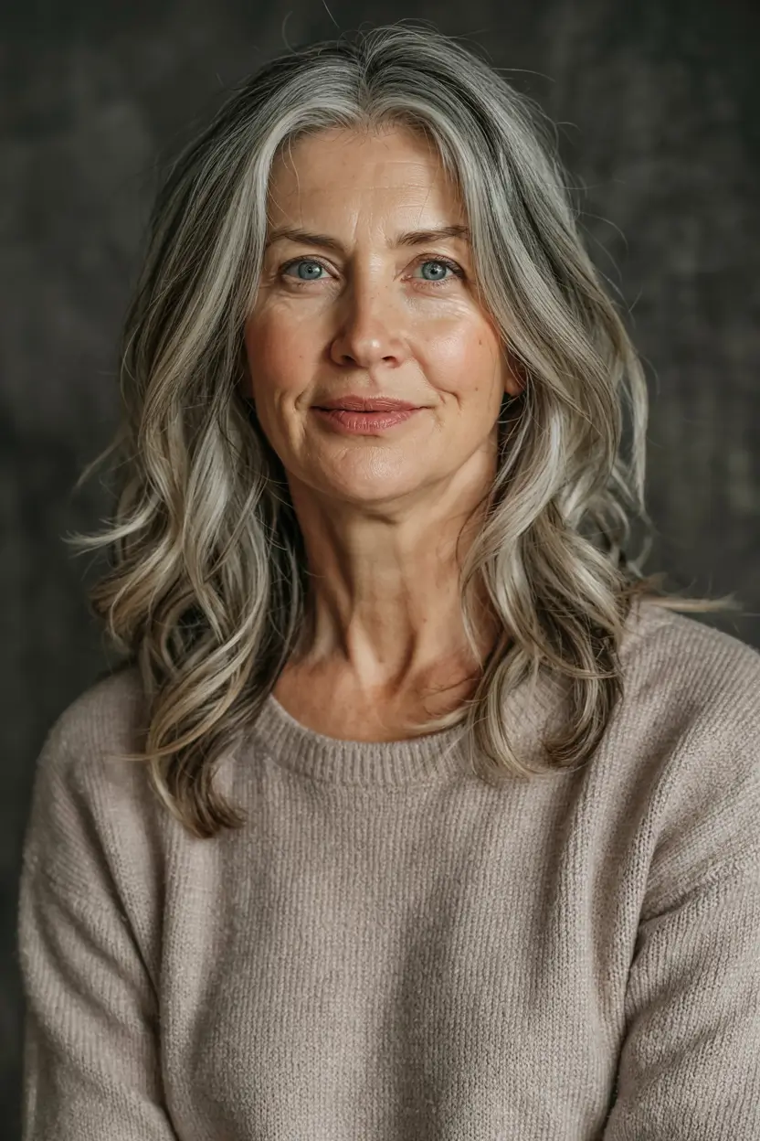 fall hair color ideas 2025 for women over 50 Mocha Balayage for Depth and Warmth