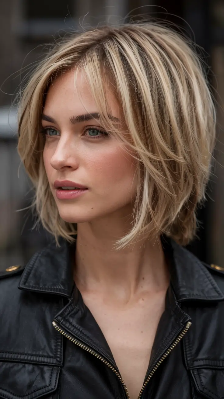 fall hair color ideas 2025 for women over 50+French-Inspired-Blonde-Bob-with-Textured-Layers