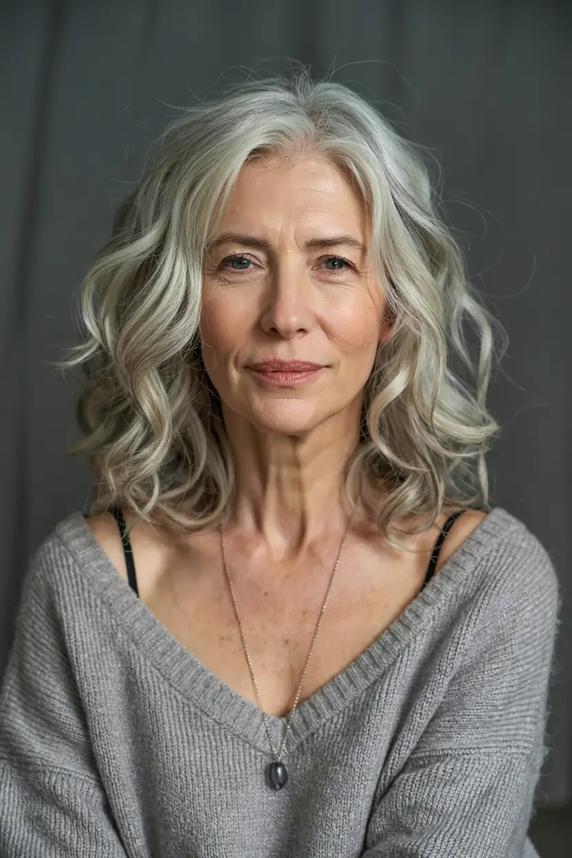 fall hair color ideas 2025 for women over 50+Silver-Smoke-with-Cool-Shadow-Roots